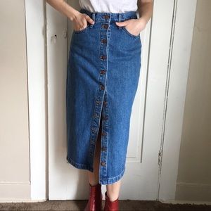Madewell Denim Midi Skirt